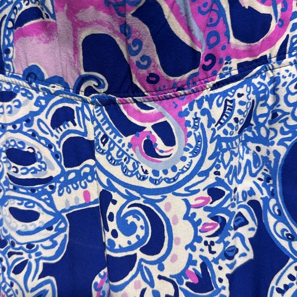 Lily Pulitzer wide leg pants colorful 100%Rayon women’s small - Picture 2 of 7